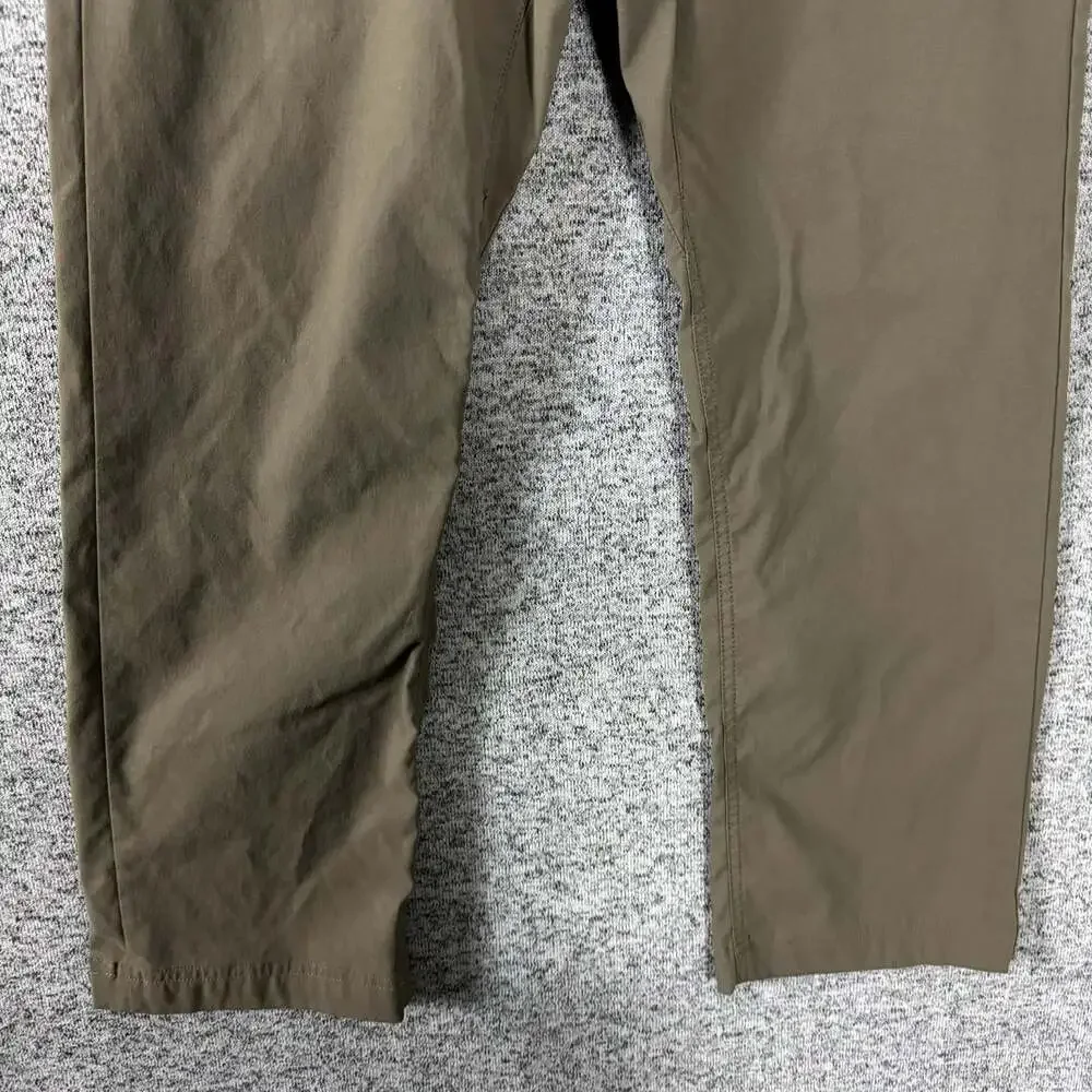 Prana Men’s Size 31 Brown Nylon Slim Fit Straight Leg Brion Pants